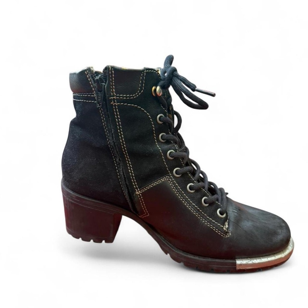 Fly London Black Combat Boots EU 40/US 9 - Picture 3 of 8